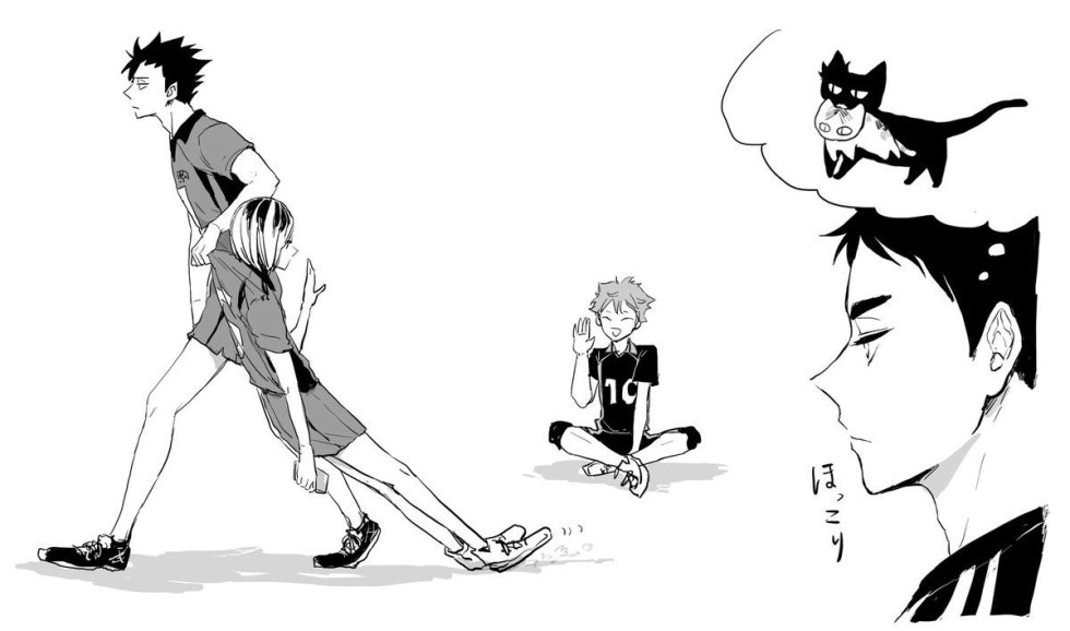 Anime volleyball Bokuto and Kenma