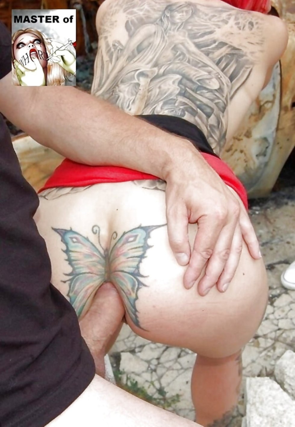 Intimate tattoos on the anus