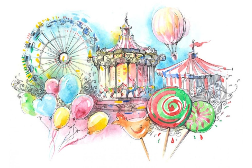 Background of attractions for children