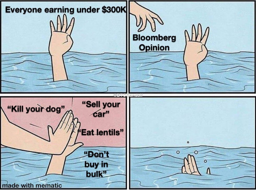 A man is drowning a meme