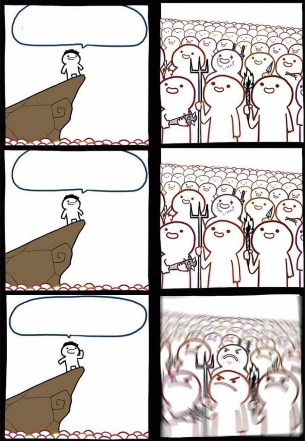 A meme with a crowd