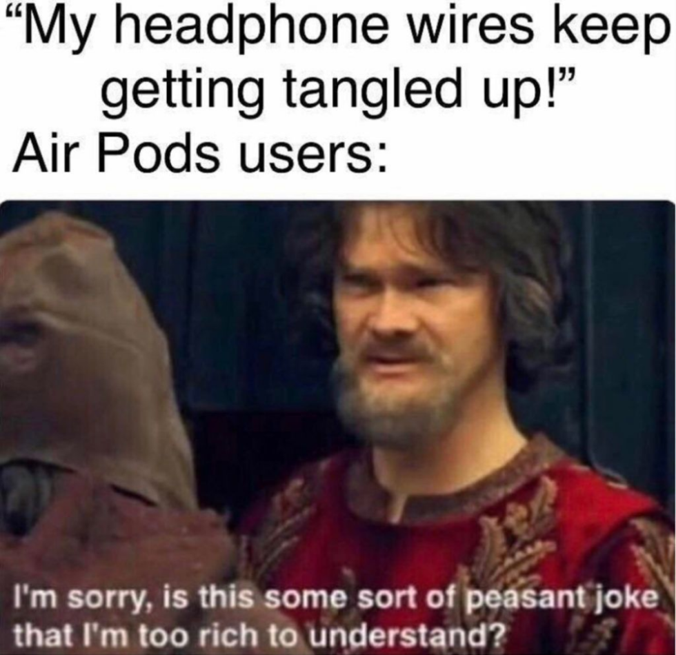 This is a joke for which I am too rich