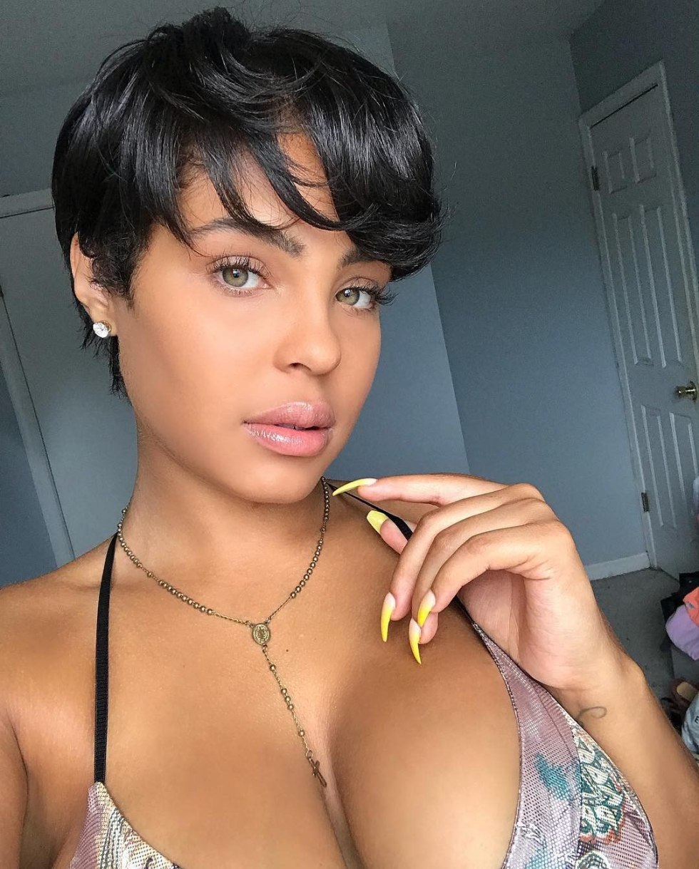 Short haircut big breasts