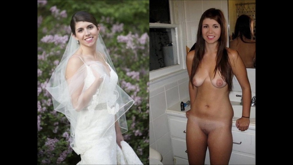 The bride is dressed and undressed