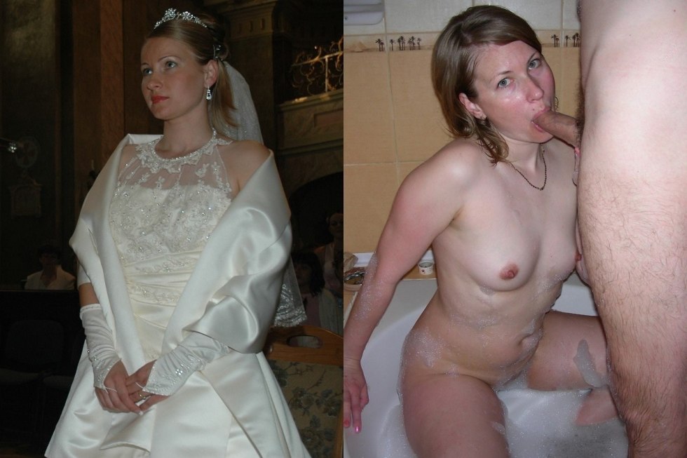 Dressed/undressed rimjob bride's debauchery