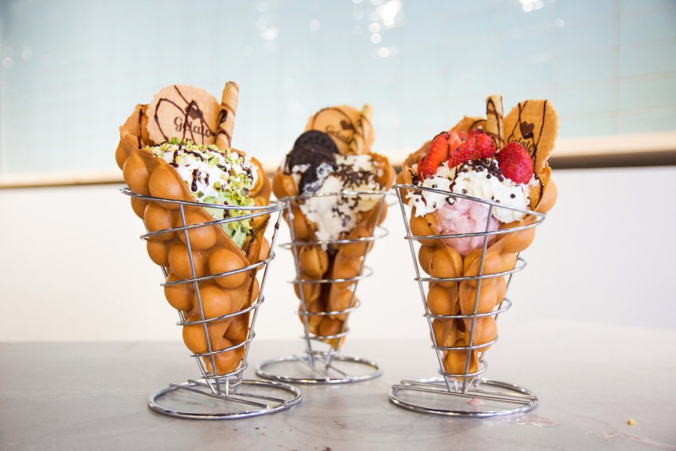 Ice cream of Babble Waffle