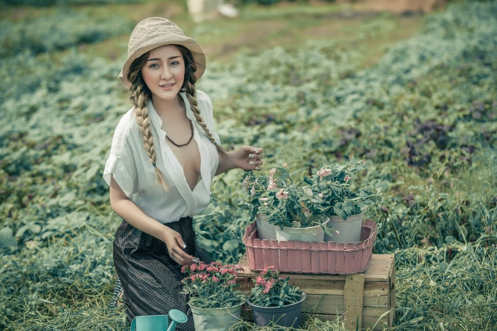 Girls from the collective farm