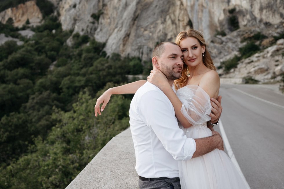 Between the menu buns