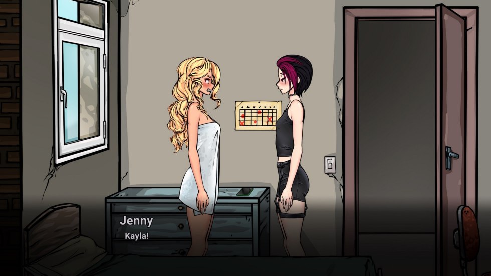 Girl with big tits brought pizza