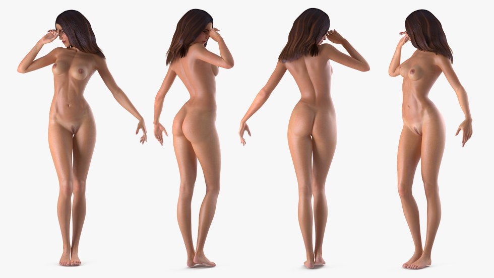 Naked woman from the side