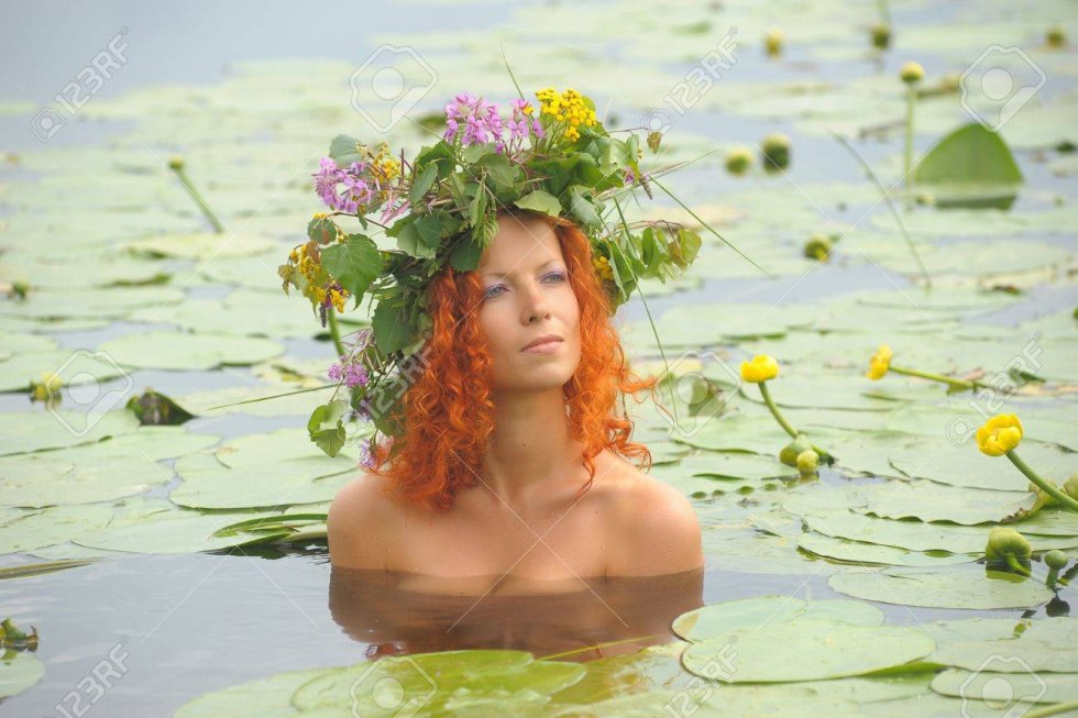 Nude photo shoot in the style of Ivan Kupala