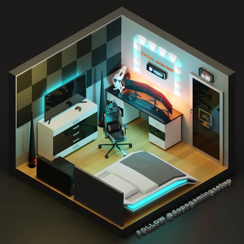 New Year's room cartoon