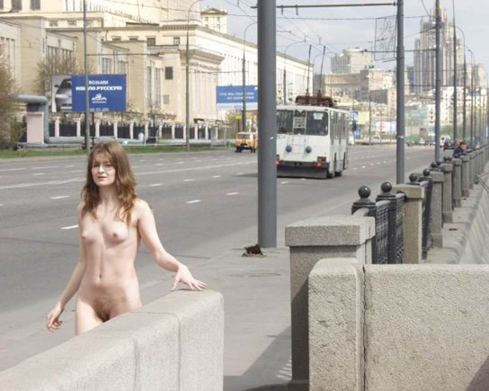 Nude in Russia Rimma in Walk Through The Winter City