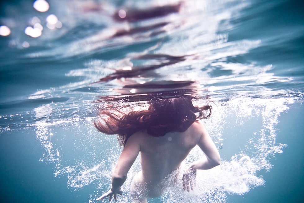 Girl under water
