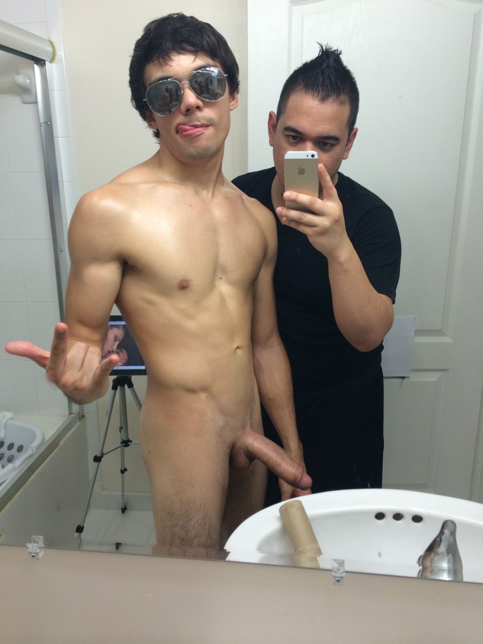 Naked actor James Franco