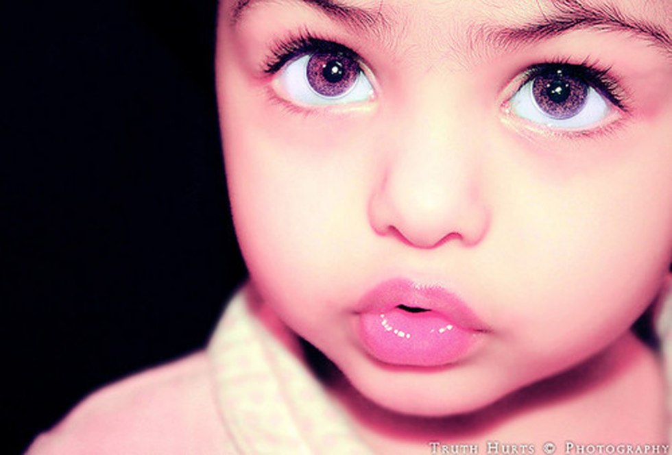 Baby with chubby lips