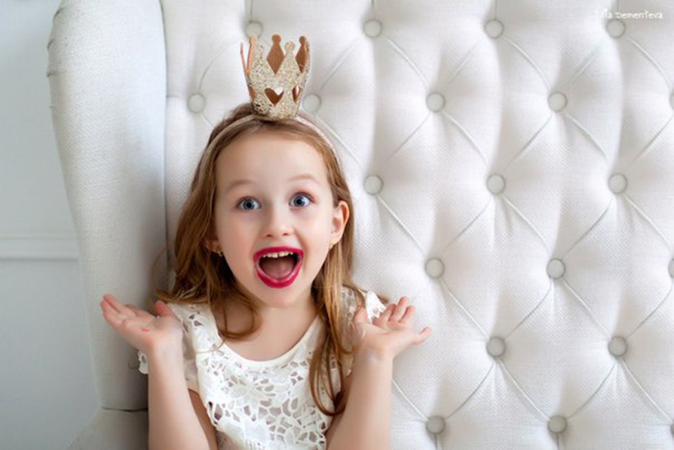 Little girl with crown