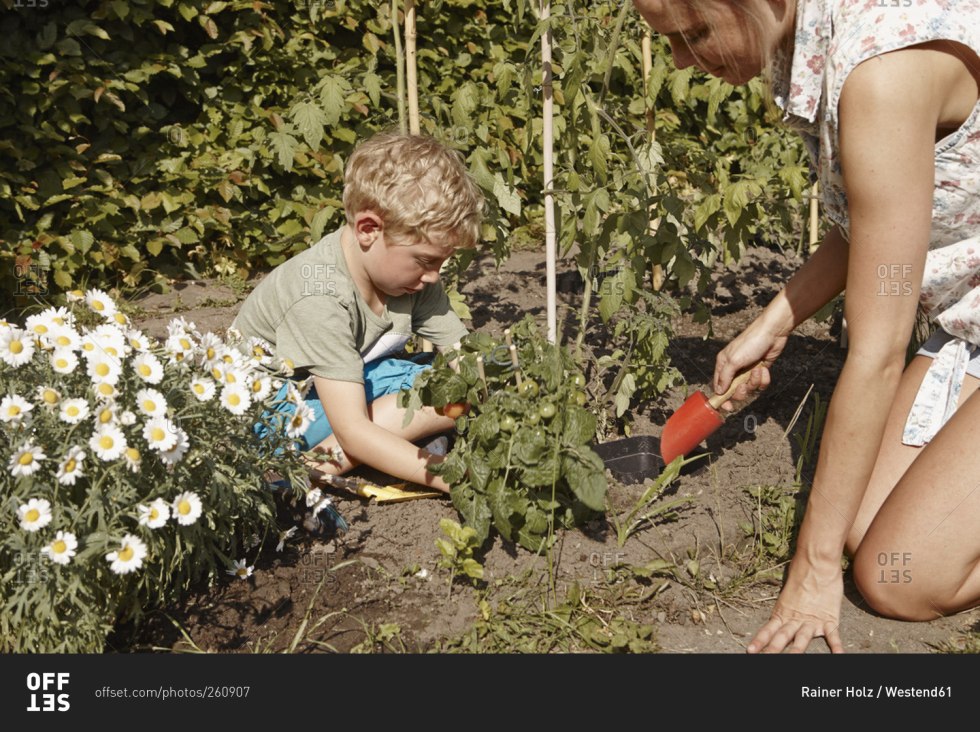 Mom in the garden