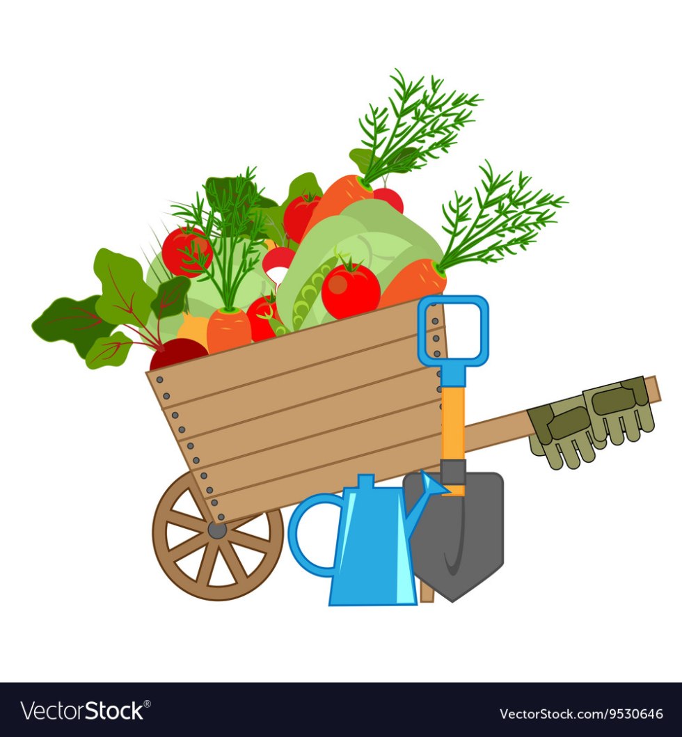 A cart with vegetables