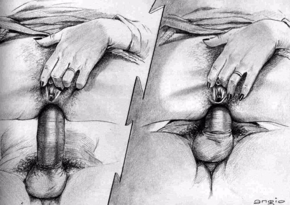Pornographic drawings with a pencil