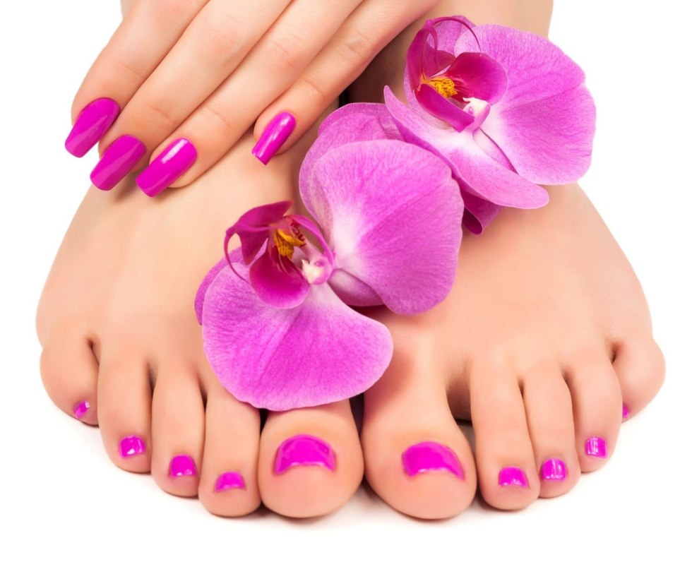 Boxes of manicure pedicure