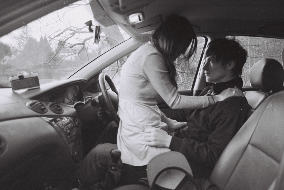 Lovers in the car
