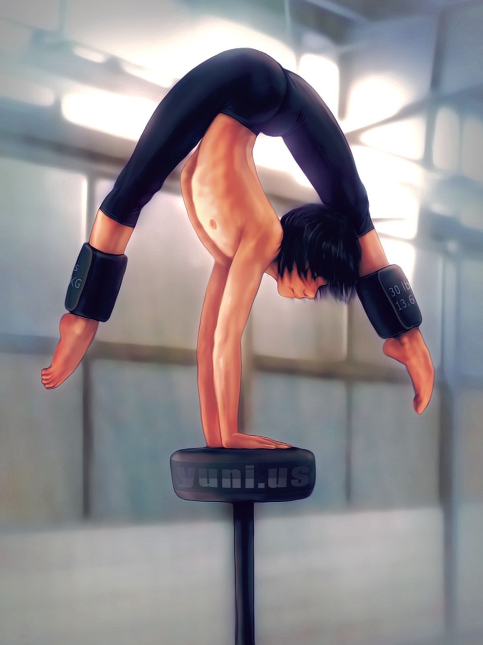 Malena Morgan Naked in the gym