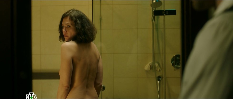 Ekaterina Volkova in underwear in the series Voronina in the country