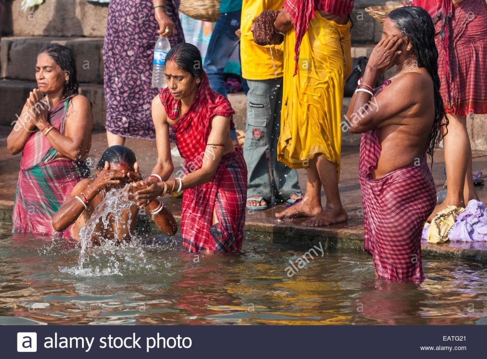 Naked hairy women bathing