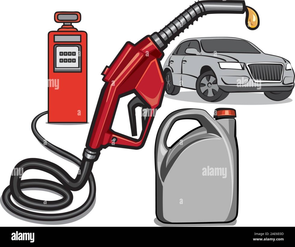 Gasoline on a white background