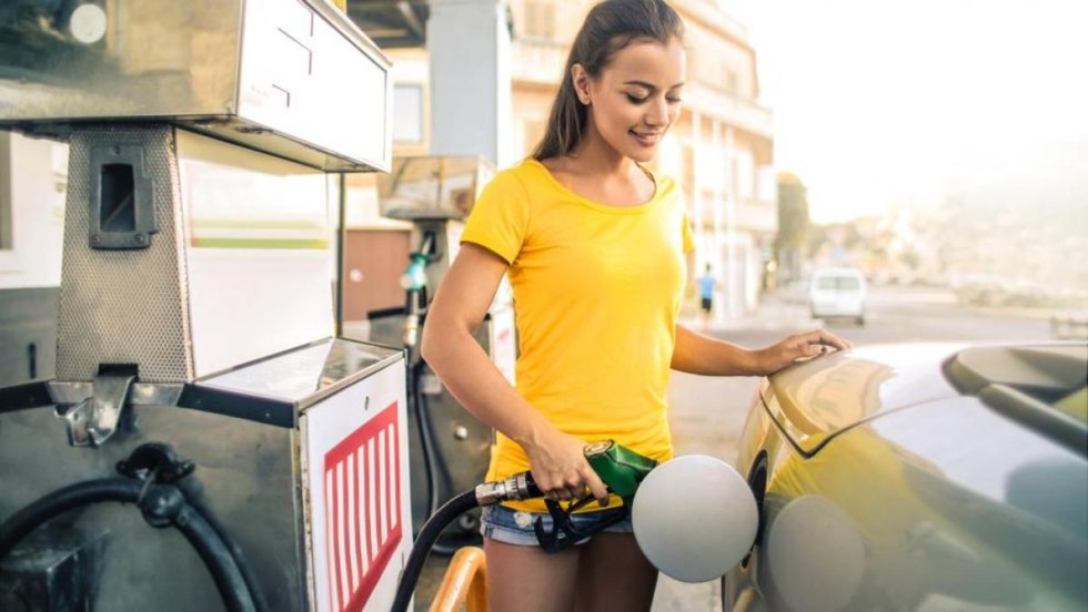 Girl on a gas station Pin Ap