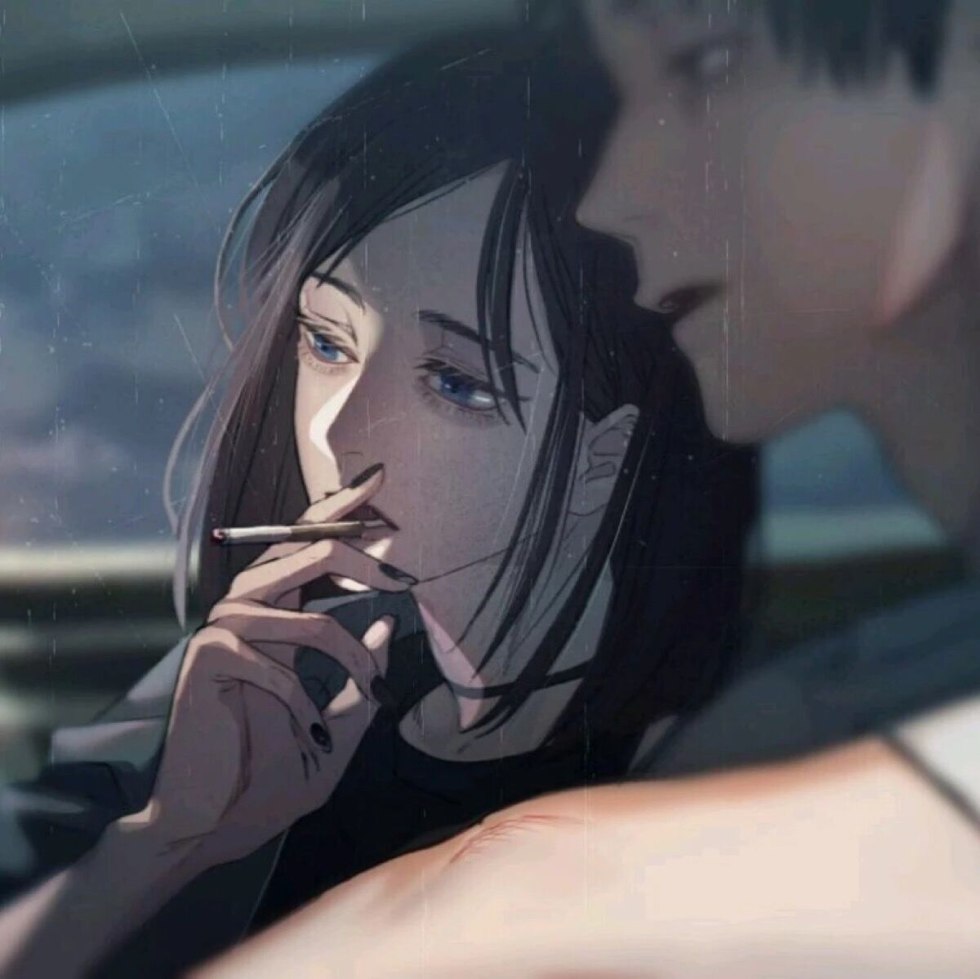 Girl with cigarette art