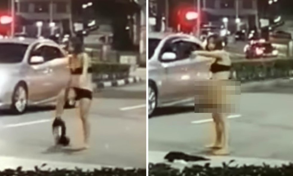 Naked Japanese from a taxi 2