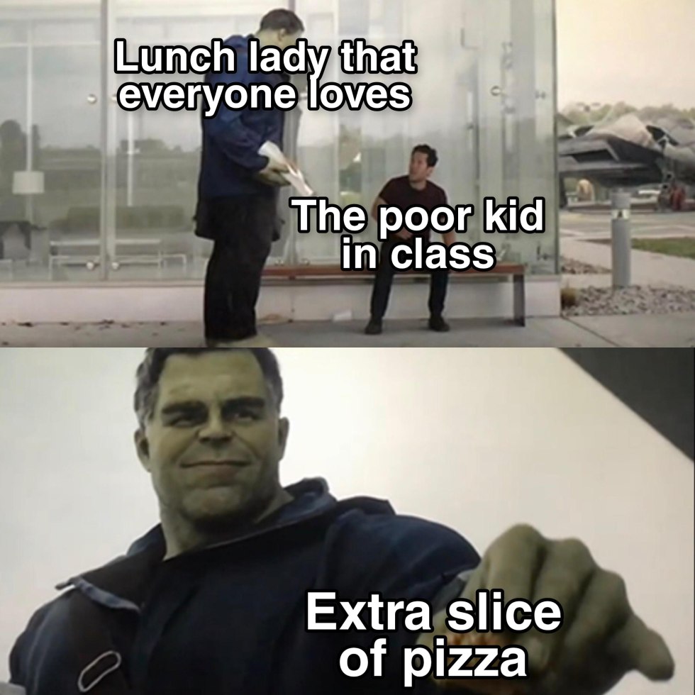 Hulk gives one to the ant