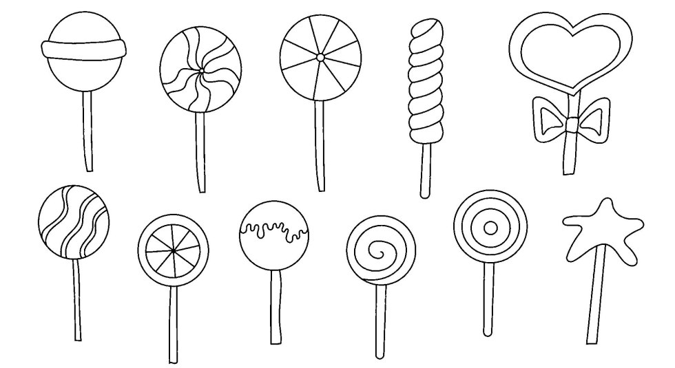Coloring lollipop