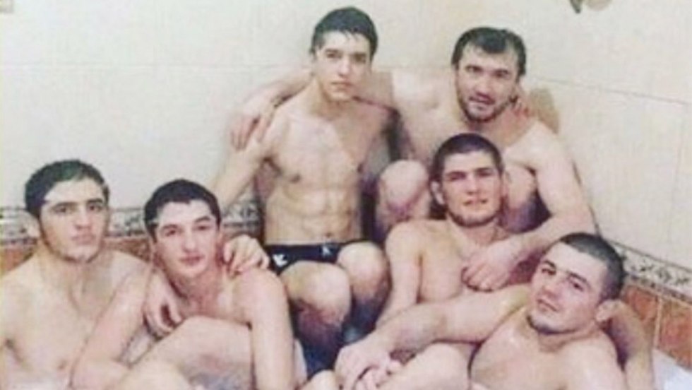 Khabib Nurmagomedov in a barg
