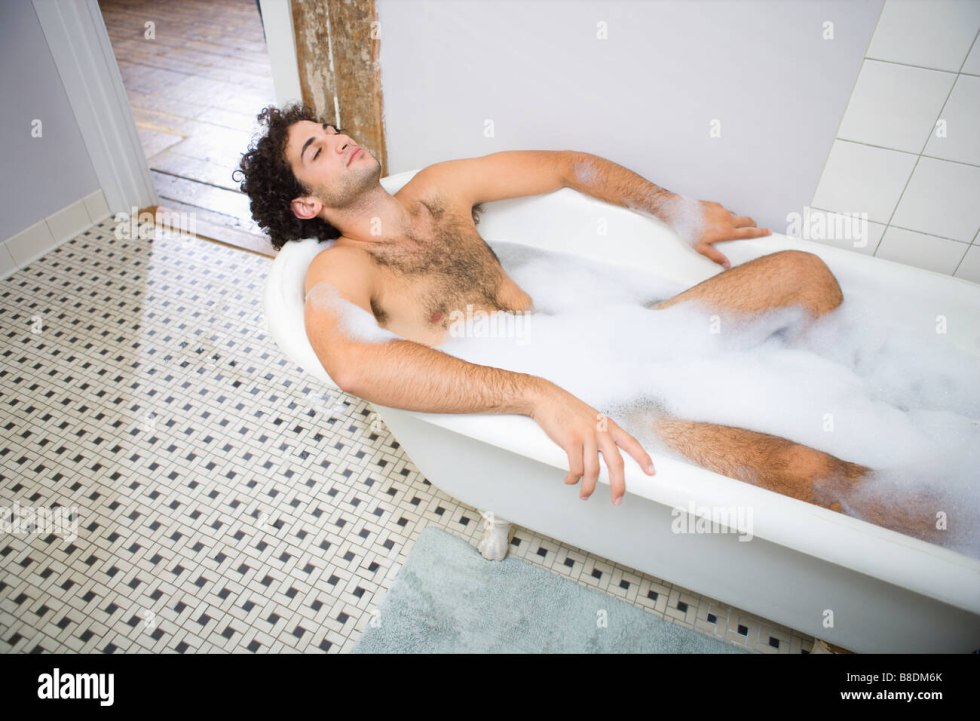 In a jacuzzi male legs hairy