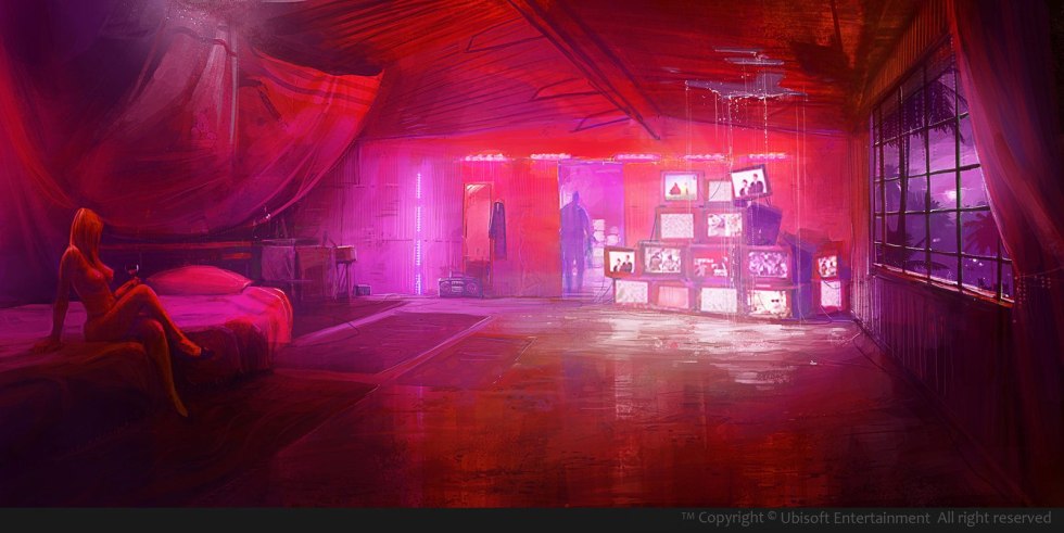 Cyberpunk style room