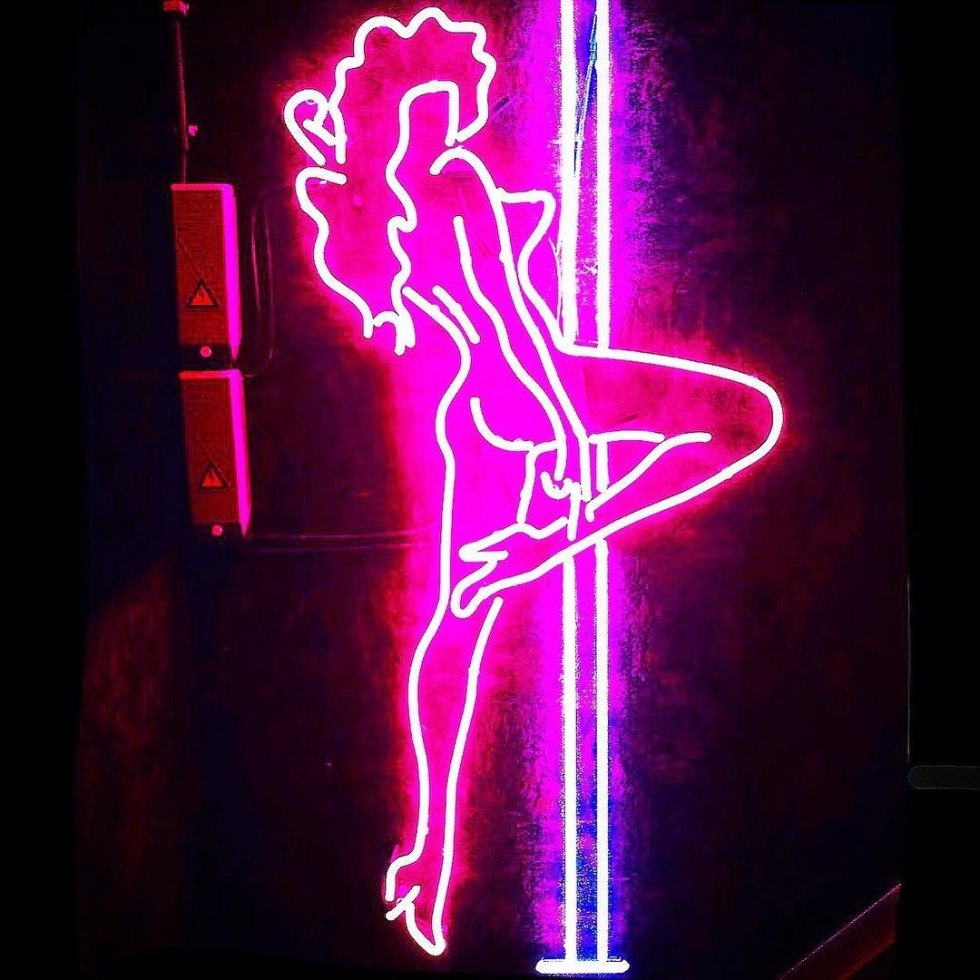 Neon sign of the brothel