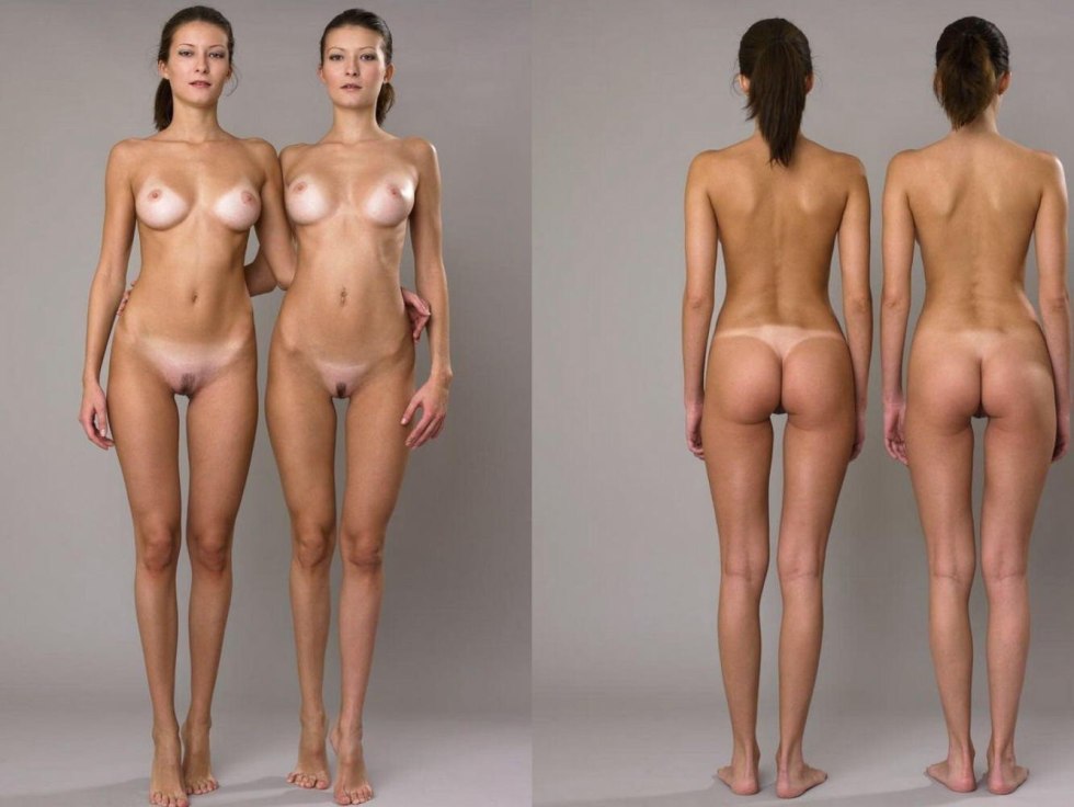 Naked women from behind and front