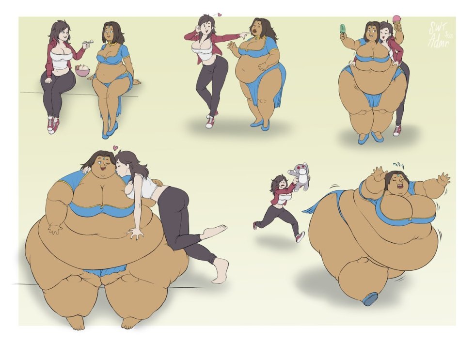 SSBBW ANIME weight gain