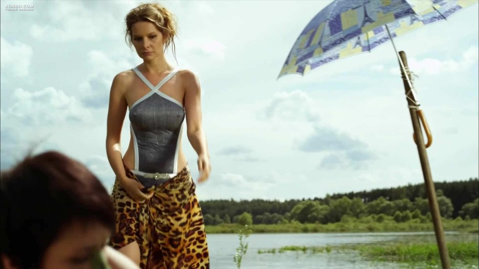 Zhanna Agalakova in a swimsuit