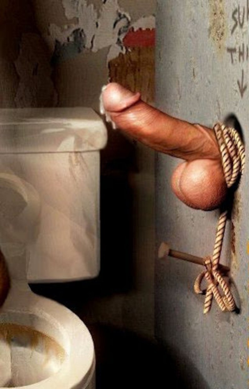 Sucked through a hole in the toilet