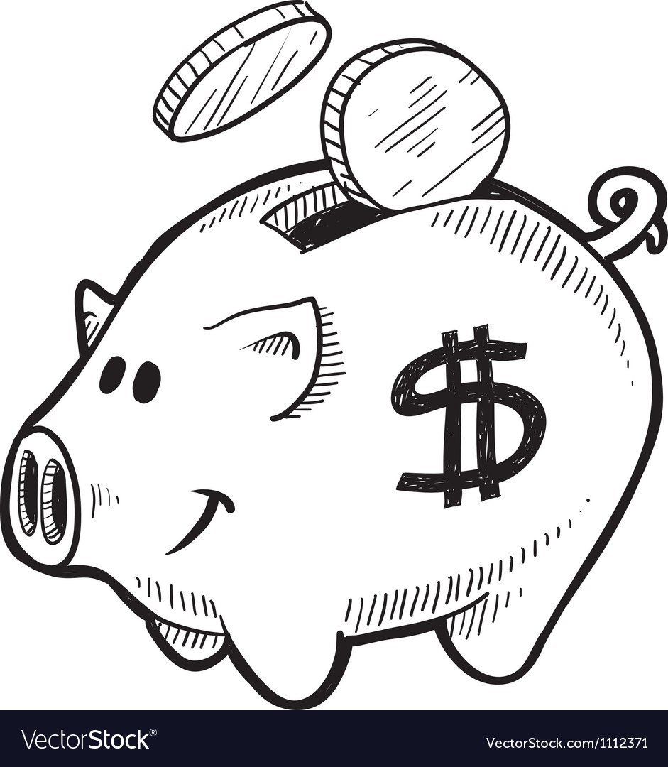 Modeling piggy bank with coins