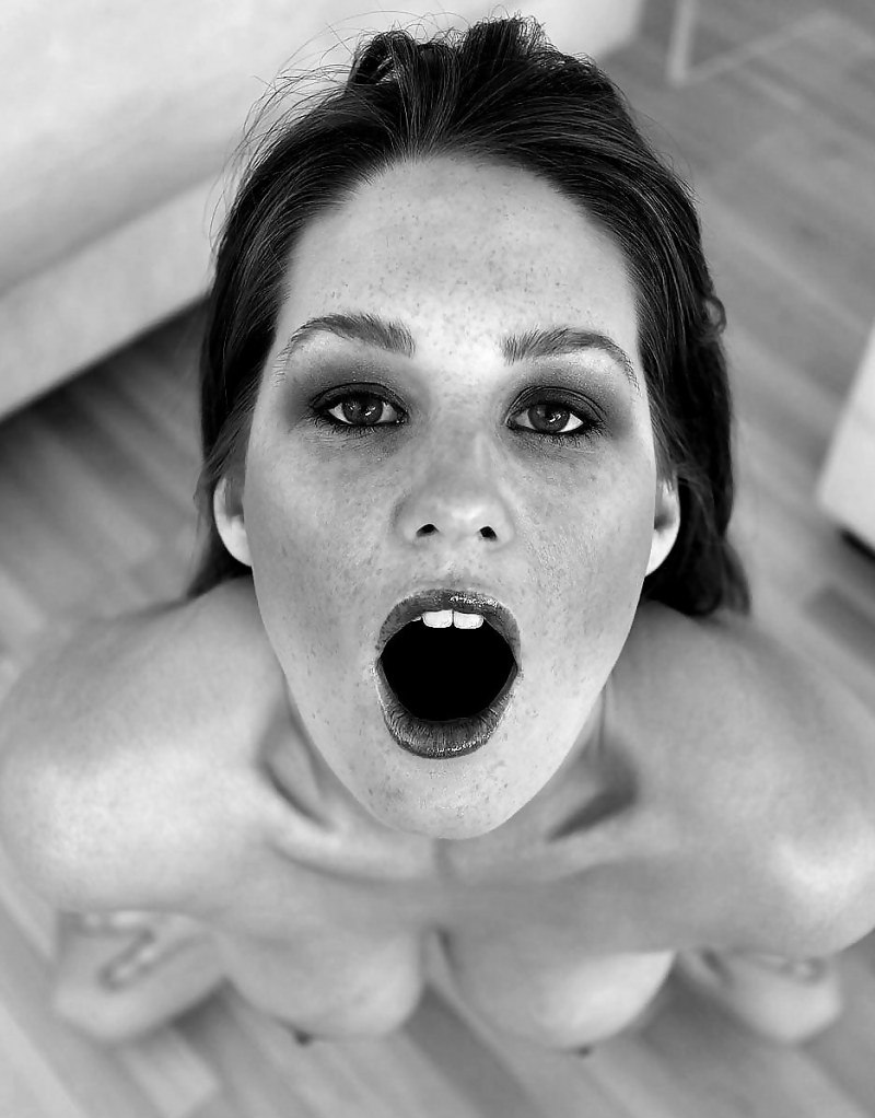 Girls with an open mouth of pornstars