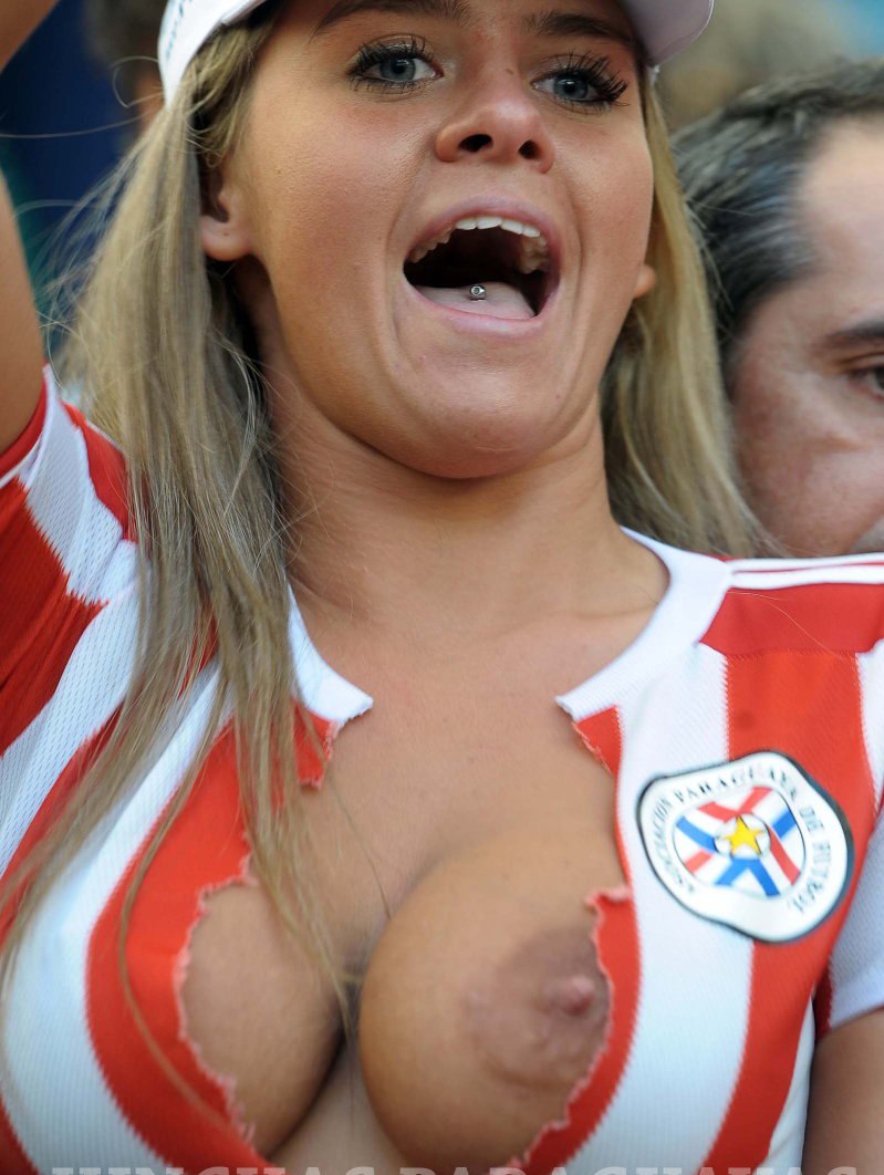 Naked in football uniforms