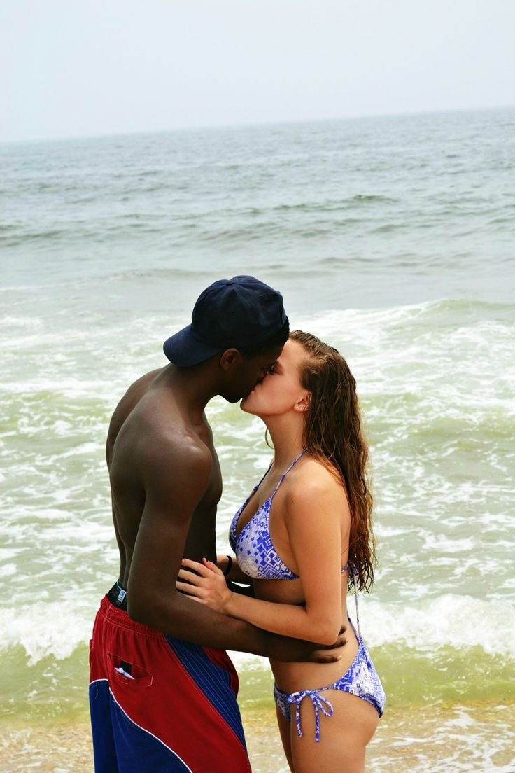 Interracial kiss