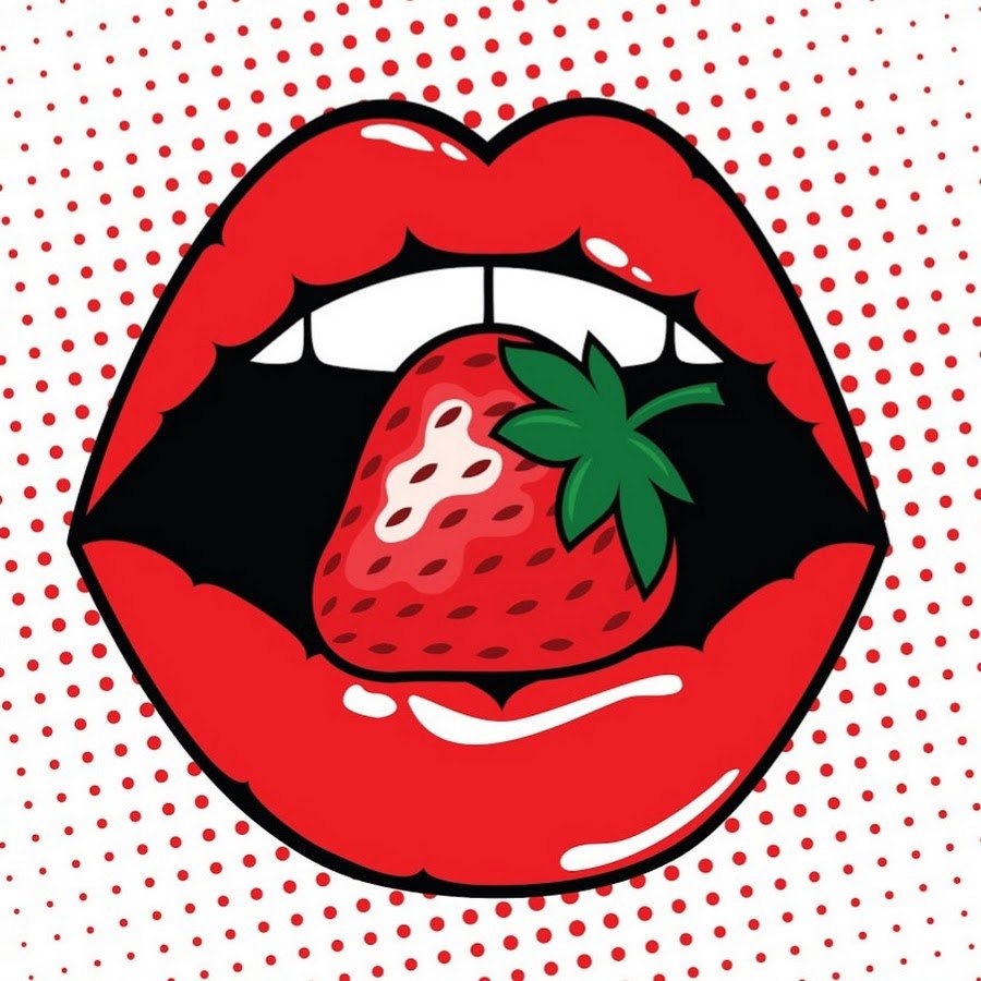 Cream strawberries erotic