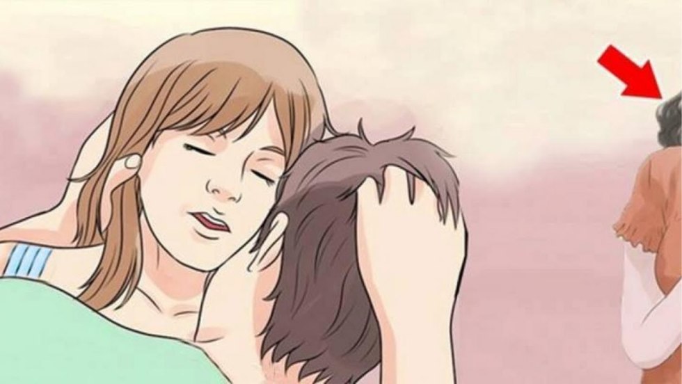 Girls with a crustacean in oil