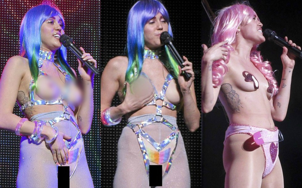 Miley Cyrus Naked on stage